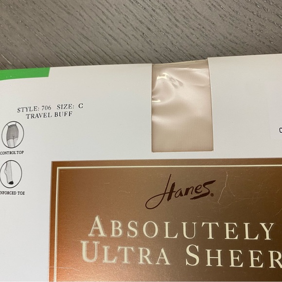 Hanes Pack of (3) 90’s Control Top Sheer Tights Hosiery Pantyhose Women’s Size C - Picture 10 of 13